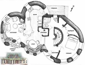 проект дачного дома из глины